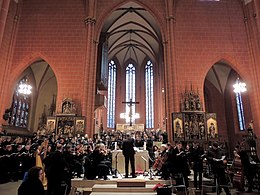 The same performers reprised the work at the Frankfurt Cathedral on 29 January 2017. Frankfurter Dom Oratorium LaudatoSi 29012017.JPG