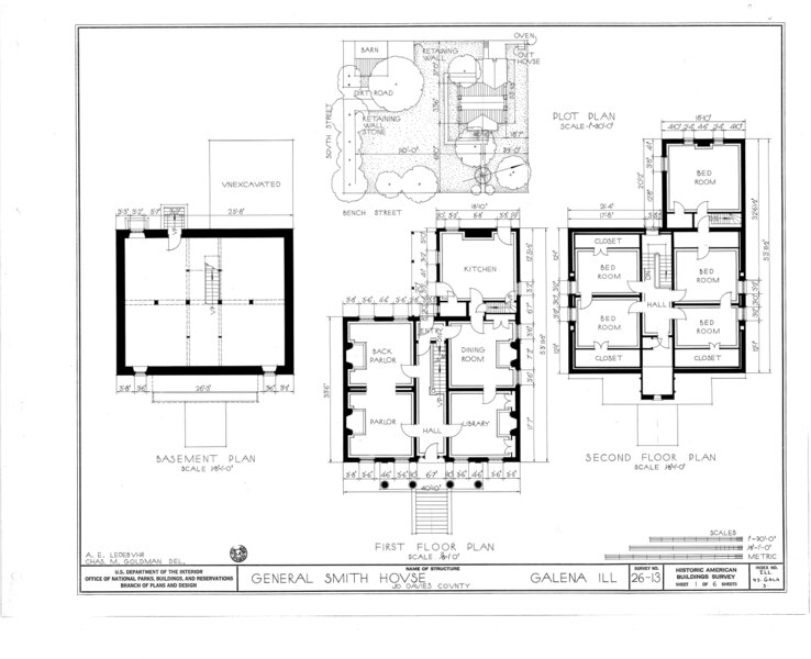 File:General Smith House, South and Bench Streets, Galena, Jo Daviess County, IL HABS ILL,43-GALA,3- (sheet 1 of 6).tif