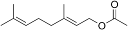 Strukturformel von Geranylacetat