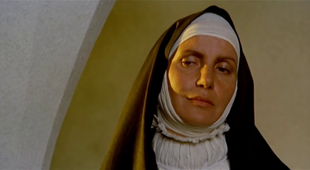 Giuliana Calandra in the 1973 nunsploitation film Story of a Cloistered Nun