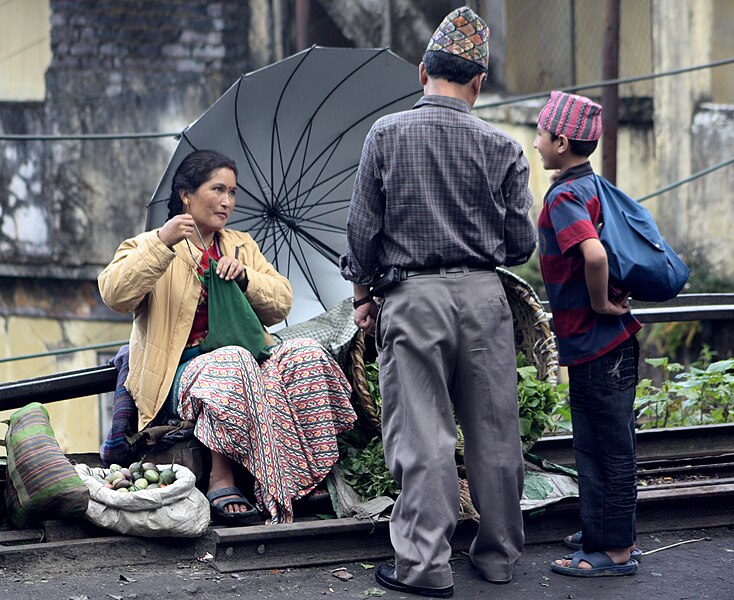 File:Gorkha family shopping in Darjeeling.jpg