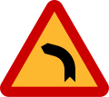 Dangerous curve to left