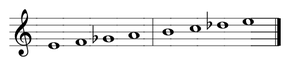 Greek Dorian octave species in the chromatic genus Greek Dorian chromatic genus.png