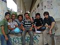 A group of Tajik students at the University of Karachi.