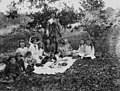 Group picnic in the Queensland bush, ca. 1908 (8723974389).jpg