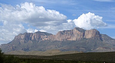 Guadalupe Peak right of center.