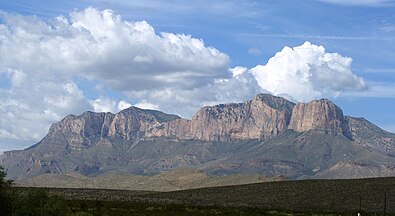 Guadalupe Peak right of center.