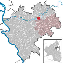 Läget för Gutenacker i Rhein-Lahn-Kreis