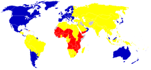 World map indicating Human Development Index in 2006 HDImap2006-colourblind-compliant.png