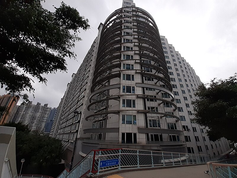 File:HK TST 尖沙咀東海濱 Tsim Sha Tsui East Waterfront Promenade 梳士巴利道 Salisbury Road footbridge view 紅磡 Hung Hom Harbourfront Horizon March 2020 SS2 03.jpg