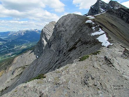 View from Ha Ling Peak above Canmore