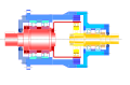 Cross section of a harmonic drive