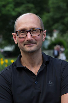 Heinrich Steinfest, Austrian writer at Hausacher Leselenz 2013 Heinrich Steinfest-1.jpg