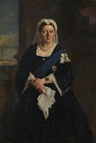 Victoria admired Heinrich von Angeli's 1875 portrait of her for its "honesty, total want of flattery, and appreciation of character".[148] (Source: Wikimedia)