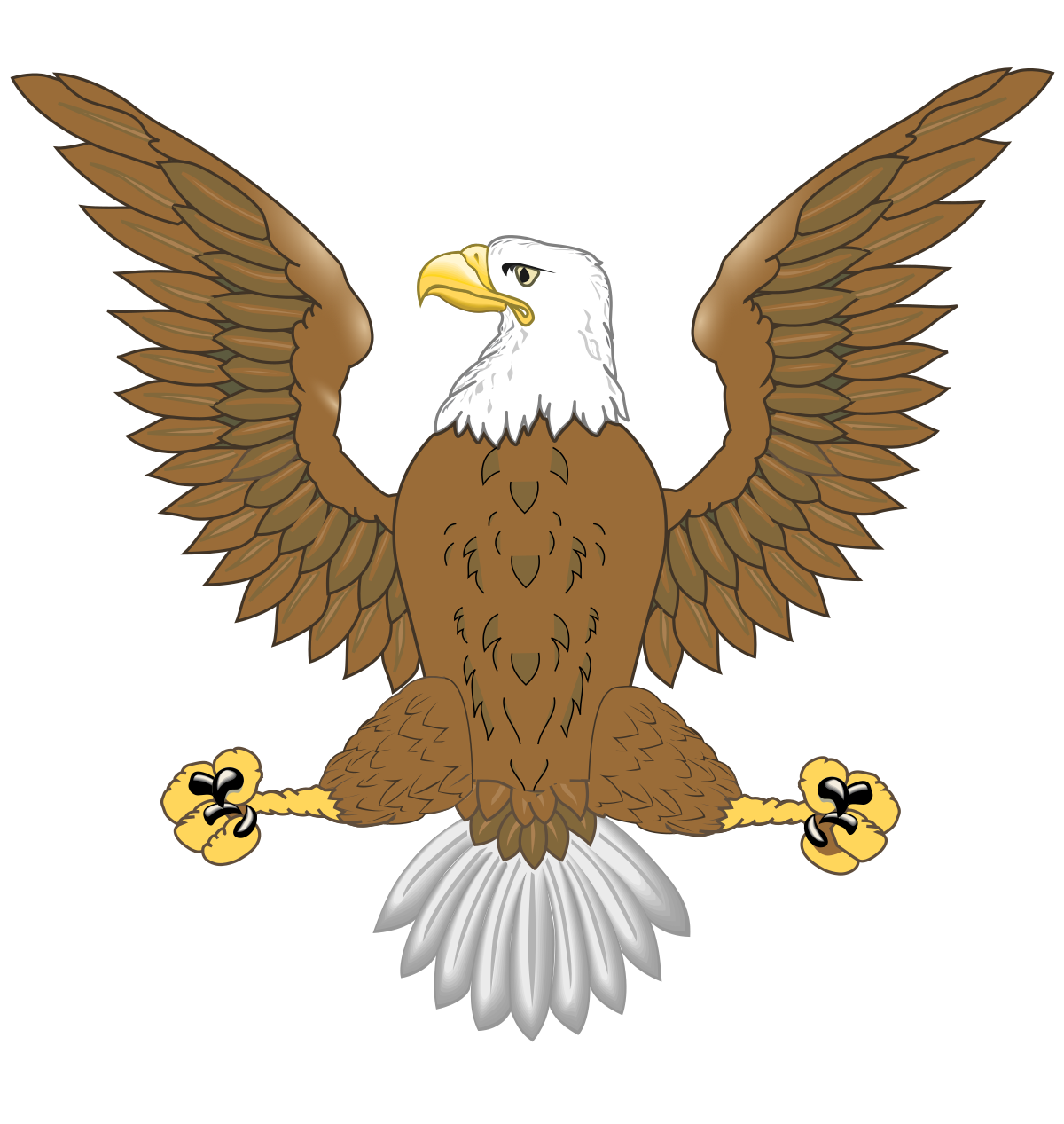 Download File:Heraldic bald eagle.svg - Wikimedia Commons