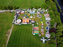 Travelling funfair in Inverness, Scotland Honre's Pleasure Fair funfair in Inverness from above.jpg