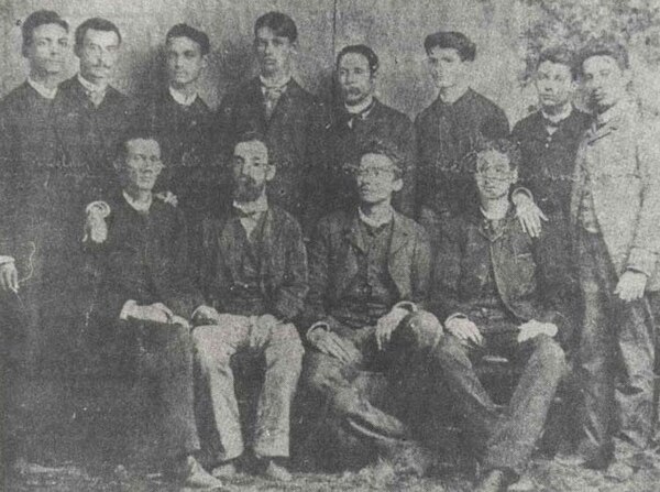 Hostos and his students at the Normal School in 1880