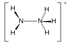 Structural formula of hydrazinium chloride