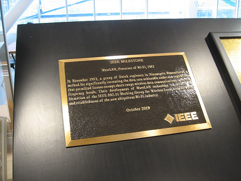 File:IEEE Milestone WaveLAN memorial plaque - Openbare Bibliotheek Nieuwegein De Tweede Verdieping - februari 2023 01.jpg