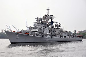 INS Rajput (D51) misyon.jpg için yola çıkıyor