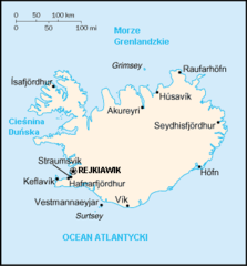 Mapa Islandii