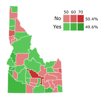 County results Idaho Proposition 1 1994.svg