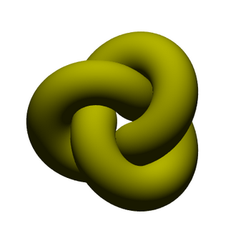 A numeric approximation of an ideal trefoil. Ideal Trefoil.png