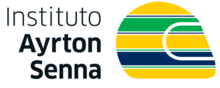 Logo de la Fondation Ayrton Senna avec, en logo le casque de Senna.