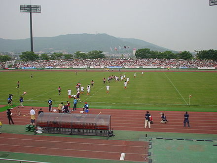 Japan play Tonga at Honjo stadium on 4 June 2006