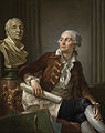 1784 English: Jean-Simon Berthélemy - Portrait of man with Bust of Denis Diderot Deutsch: Jean-Simon Berthélemy - Bildnis eines Herrn mit der Büste des Denis Diderot