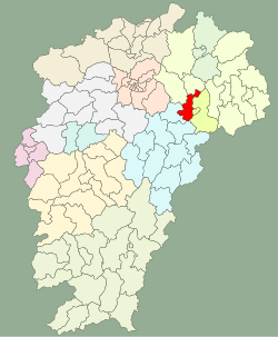 Location in Jiangxi