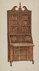 Block-front Secretary (walnut)