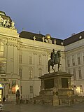 Миниатюра для Файл:Joseph II monument, Josefsplatz, Vienna, in evening. 22 December 2023.jpg