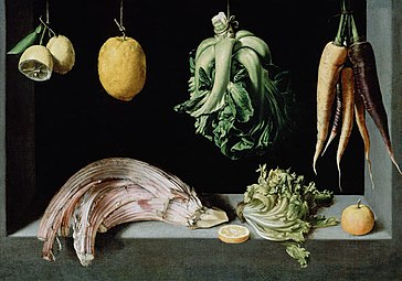 Fenêtre, Fruits et Légumes, collection Abellỏ, Madrid, vers 1602