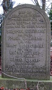 Grabstein auf dem Judenfriedhof Hagen