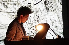 Mehretu speaking in 2014 Julie Mehretu (13899464483) (cropped).jpg