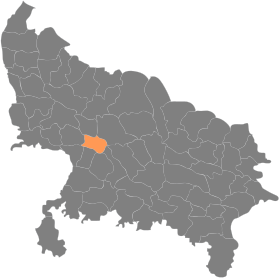 Localização do distrito de Kannauj कन्नौज जिला