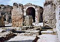 Die ruïnes van Antoninus Pius se badhuis, een van die indrukwekkende openbare geboue van Romeinse Kartago