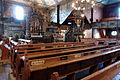 Interiér Kostola Najsvätejšej Trojice je celý vyhotovený z dreva