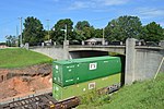 Thumbnail for File:King Street Overhead Bridge with container train.jpg