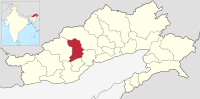 मानचित्र जिसमें क्रा दादी ज़िला Kra Daadi district हाइलाइटेड है