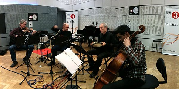 Kronos Quartet recording at BBC Radio, 2012