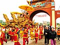 Ceremonial procession of Thành hoàng in Nam Trì village.