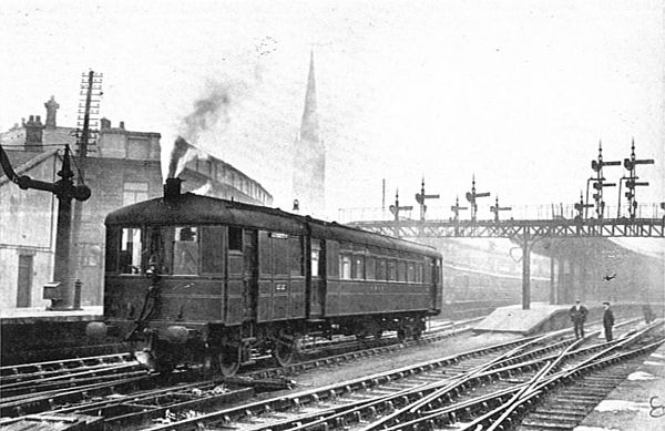 A Sentinel-Cammell steam railcar of the same type as the one which worked on the Axholme Joint Railway.