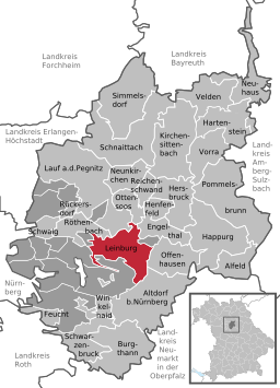 Läget för Leinburg i Landkreis Nürnberger Land