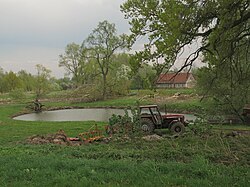 Leśna Góra, ein Dorf an der Oder in Polen in der Nähe von Zielona Góra