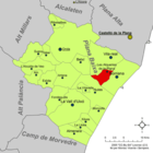 Расположение муниципалитета Алькериас-дель-Ниньо-Пердидо на карте провинции
