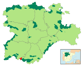 Posizione della zona in Castilla y León