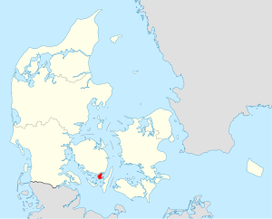 о. Тосінге на мапі Данії