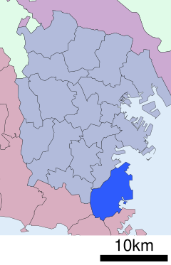 Location of Kanazawa ward Yokohama city Kanagawa prefecture Japan.svg